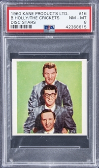 1960 Kane Products Ltd. "Disc Stars" #16 Buddy Holly and the Crickets – PSA NM-MT 8